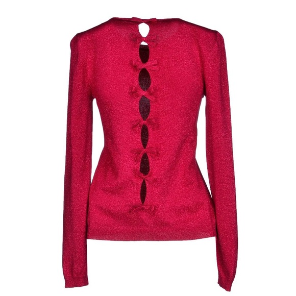 RED Valentino Fuchsia Sexy Bows Sweater Size XS - Picture 4 of 9
